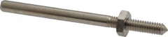 Value Collection - 1/8" Shank No. 6 Abrasive Point Mandrel - 1-3/4" Length, 1/8" Hole Compatibility, for Cones, Points & Rubberized Points - Eagle Tool & Supply