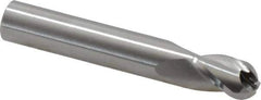 RobbJack - 7/16" Diam, 5/8" LOC, 3 Flute Solid Carbide Ball End Mill - Uncoated, Single End, 2-3/4" OAL, 7/16" Shank Diam, Spiral Flute - Eagle Tool & Supply