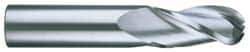 RobbJack - 5/8" Diam, 1-1/4" LOC, 3 Flute Solid Carbide Ball End Mill - Uncoated, Single End, 3-1/2" OAL, 5/8" Shank Diam, Spiral Flute - Eagle Tool & Supply