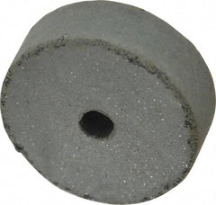 Cratex - 1-1/2" Diam x 1/4" Hole x 1/2" Thick, Surface Grinding Wheel - Silicon Carbide, Coarse Grade, 15,000 Max RPM, Rubber Bond, No Recess - Eagle Tool & Supply