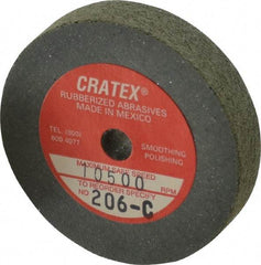 Cratex - 2" Diam x 1/4" Hole x 3/8" Thick, Surface Grinding Wheel - Silicon Carbide, Coarse Grade, 10,500 Max RPM, Rubber Bond, No Recess - Eagle Tool & Supply