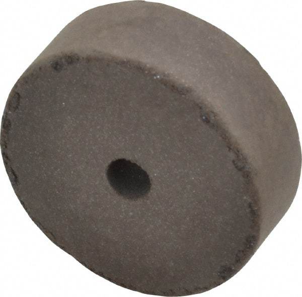 Cratex - 1-1/2" Diam x 1/4" Hole x 1/2" Thick, Surface Grinding Wheel - Silicon Carbide, Medium Grade, 15,000 Max RPM, Rubber Bond, No Recess - Eagle Tool & Supply