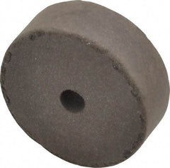 Cratex - 1-1/2" Diam x 1/4" Hole x 1/2" Thick, Surface Grinding Wheel - Silicon Carbide, Medium Grade, 15,000 Max RPM, Rubber Bond, No Recess - Eagle Tool & Supply