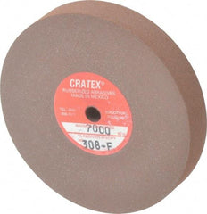 Cratex - 3" Diam x 1/4" Hole x 1/2" Thick, Surface Grinding Wheel - Silicon Carbide, Fine Grade, 7,000 Max RPM, Rubber Bond, No Recess - Eagle Tool & Supply