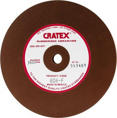 Cratex - 6" Diam x 1/2" Hole x 1/2" Thick, Surface Grinding Wheel - Silicon Carbide, Fine Grade, 3,600 Max RPM, Rubber Bond, No Recess - Eagle Tool & Supply