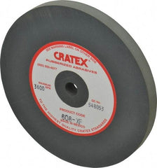 Cratex - 6" Diam x 1/2" Hole x 1/2" Thick, Surface Grinding Wheel - Silicon Carbide, Extra Fine Grade, 3,600 Max RPM, Rubber Bond, No Recess - Eagle Tool & Supply