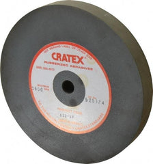 Cratex - 6" Diam x 1/2" Hole x 3/4" Thick, Surface Grinding Wheel - Silicon Carbide, Extra Fine Grade, 3,600 Max RPM, Rubber Bond, No Recess - Eagle Tool & Supply