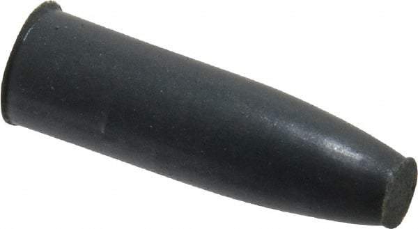 Cratex - 9/32" Max Diam x 1" Long, Cone, Rubberized Point - Very Fine Grade, Silicon Carbide, 1/16" Arbor Hole, Unmounted - Eagle Tool & Supply