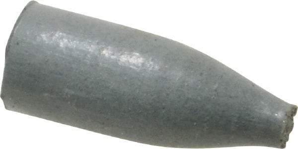 Cratex - 3/8" Max Diam x 1" Long, Cone, Rubberized Point - Coarse Grade, Silicon Carbide, 1/8" Arbor Hole, Unmounted - Eagle Tool & Supply