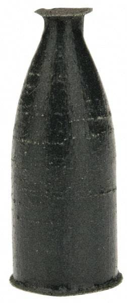 Cratex - 3/8" Max Diam x 1" Long, Cone, Rubberized Point - Very Fine Grade, Silicon Carbide, 1/8" Arbor Hole, Unmounted - Eagle Tool & Supply