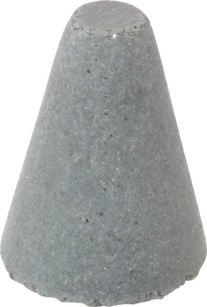 Cratex - 5/8" Max Diam x 7/8" Long, Taper, Rubberized Point - Coarse Grade, Silicon Carbide, 1/8" Arbor Hole, Unmounted - Eagle Tool & Supply
