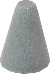 Cratex - 5/8" Max Diam x 7/8" Long, Taper, Rubberized Point - Coarse Grade, Silicon Carbide, 1/8" Arbor Hole, Unmounted - Eagle Tool & Supply