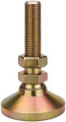 Vlier - 1/2-20 Bolt Thread, Studded Pivotal Stud Mount Leveling Pad & Mount - 5,000 Max Lb Capacity, 1-7/8" Base Diam - Eagle Tool & Supply