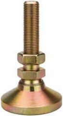 Vlier - 1/2-20 Bolt Thread, Studded Pivotal Stud Mount Leveling Pad & Mount - 5,000 Max Lb Capacity, 1-7/8" Base Diam - Eagle Tool & Supply