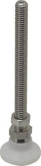 Vlier - 3/8-16 Bolt Thread, Studded Pivotal Stud Mount Leveling Pad & Mount - 2,800 Max Lb Capacity, 1-1/4" Base Diam - Eagle Tool & Supply