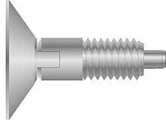 Vlier - M10x1.5, 3/4" Thread Length, 0.19" Max Plunger Diam, 1 Lb Init to 8 Lb Final End Force, Locking Knob Handle Plunger - Countersunk Knob, 19mm Body Length, 0.22" Plunger Projection - Eagle Tool & Supply