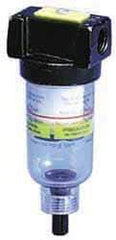 Parker - 3/8" Port, 46 CFM Coalescing Filter - Polycarbonate Bowl, Manual Drain, Modular Connection, 150 Max psi - Eagle Tool & Supply