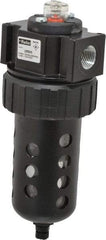 Parker - 1/2" Port, 135 CFM Coalescing Filter - Polycarbonate Bowl, Manual Drain, Modular Connection, 150 Max psi - Eagle Tool & Supply