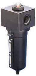 Parker - 3/4" Port Coalescing Filter - Aluminum Bowl, Manual Drain, 250 Max psi, 3.62" Long x 11.9" High - Eagle Tool & Supply