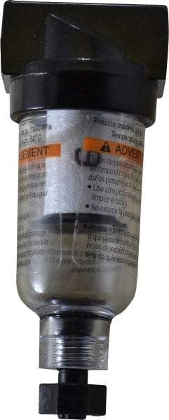 Parker - 1/4" Port, 20 CFM Coalescing Filter - Polycarbonate Bowl, Manual Drain, 150 Max psi - Eagle Tool & Supply