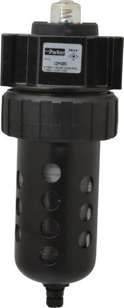 Parker - 3/4" Port, 120 CFM Coalescing Filter - Polycarbonate Bowl, Manual Drain, Modular Connection, 150 Max psi - Eagle Tool & Supply