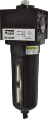 Parker - 1" Port Coalescing Filter - Aluminum Bowl, Manual Drain, 250 Max psi, 3.62" Long x 11.9" High - Eagle Tool & Supply