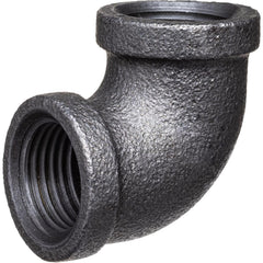 Black Pipe Fittings; Fitting Type: Elbow; Fitting Size: 1/4″; Material: Malleable Iron; Finish: Black; Fitting Shape: 90 ™ Elbow; Thread Standard: NPT; Connection Type: Threaded; Lead Free: No; Standards: ASME ™B1.2.1;  ™ASME ™B16.3