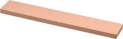 Made in USA - 320 Grit Aluminum Oxide Rectangular Polishing Stone - Extra Fine Grade, 1" Wide x 6" Long x 1/4" Thick - Eagle Tool & Supply