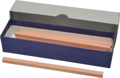 Value Collection - 180 Grit Aluminum Oxide Square Polishing Stone - Very Fine Grade, 1/4" Wide x 6" Long x 1/4" Thick - Eagle Tool & Supply