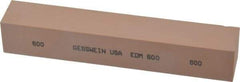 Made in USA - 600 Grit Aluminum Oxide Square Polishing Stone - Super Fine Grade, 1" Wide x 6" Long x 1" Thick - Eagle Tool & Supply