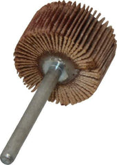 Value Collection - 3/4" Diam x 1/2" Face Width, Very Fine Aluminum Oxide Coated Mounted Flap Wheel - 1/8" Shank Mount, 240 Grit, X Weighted Cloth Backing, 35,000 Max RPM - Eagle Tool & Supply