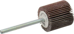 Value Collection - 3/4" Diam x 3/4" Face Width, Very Fine Aluminum Oxide Coated Mounted Flap Wheel - 1/8" Shank Mount, 240 Grit, X Weighted Cloth Backing, 35,000 Max RPM - Eagle Tool & Supply