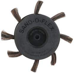 Merit Abrasives - 10 Piece Flap Wheel Kit - 6" Diam, 80 Grit, Medium Grade, 8 Brushes with 1" Wide Abrasive Strips - Eagle Tool & Supply