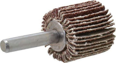 Value Collection - 1" Diam x 1" Face Width, Medium Aluminum Oxide Coated Mounted Flap Wheel - 1/4" Shank Mount, 60 Grit, 17,500 Max RPM - Eagle Tool & Supply