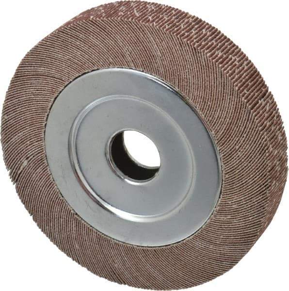 Value Collection - 6" Diam, 80 Grit Aluminum Oxide Unmounted Flap Wheel - 1" Hole, 1" Wide, Coated, Medium Grade, 4,800 Max RPM - Eagle Tool & Supply