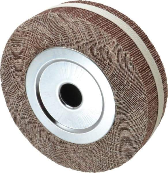 Value Collection - 8" Diam, 60 Grit Aluminum Oxide Unmounted Flap Wheel - 1" Hole, 2" Wide, Coated, Medium Grade, 4,800 Max RPM - Eagle Tool & Supply