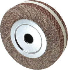 Value Collection - 8" Diam, 60 Grit Aluminum Oxide Unmounted Flap Wheel - 1" Hole, 2" Wide, Coated, Medium Grade, 4,800 Max RPM - Eagle Tool & Supply