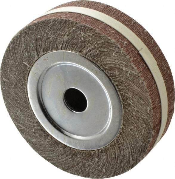 Value Collection - 8" Diam, 120 Grit Aluminum Oxide Unmounted Flap Wheel - 1" Hole, 2" Wide, Coated, Fine Grade, 4,800 Max RPM - Eagle Tool & Supply