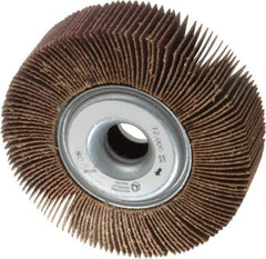 Norton - 3-1/2" Diam, 80 Grit Aluminum Oxide Unmounted Flap Wheel - 5/8" Hole, 1" Wide, Coated, Medium Grade, 12,000 Max RPM , Cloth Backing - Eagle Tool & Supply