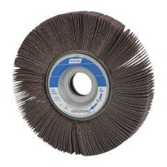 Norton - 6" Diam, 120 Grit Aluminum Oxide Unmounted Flap Wheel - 1" Hole, 1" Wide, Coated, Fine Grade, 6,200 Max RPM , Cloth Backing - Eagle Tool & Supply