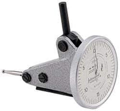 INTERAPID - 1.6 mm Range, 0.01 mm Dial Graduation, Vertical Dial Test Indicator - 1.1811 Inch White Dial, 0-40-0 Dial Reading - Eagle Tool & Supply
