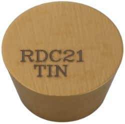 Cutting Tool Technologies - RDC21 Grade ICP55M Carbide Milling Insert - TiN Finish, 1/8" Thick, 1/4" Inscribed Circle - Eagle Tool & Supply