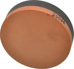 Made in USA - 4" Long x 1" Diam x 1" Thick, Aluminum Oxide Sharpening Stone - Round, Coarse, Fine Grade - Eagle Tool & Supply