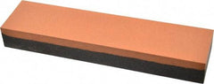 Made in USA - 8" Long x 2" Wide x 1" Thick, Aluminum Oxide Sharpening Stone - Rectangle, Coarse, Fine Grade - Eagle Tool & Supply