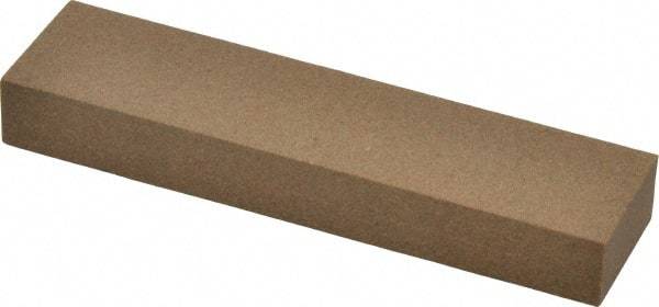 Made in USA - 4" Long x 1" Wide x 1/2" Thick, Aluminum Oxide Sharpening Stone - Rectangle, Medium Grade - Eagle Tool & Supply