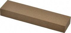 Made in USA - 4" Long x 1" Wide x 1/2" Thick, Aluminum Oxide Sharpening Stone - Rectangle, Medium Grade - Eagle Tool & Supply