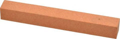 Made in USA - 4" Long x 1/2" Wide x 1/2" Thick, Aluminum Oxide Sharpening Stone - Square, Fine Grade - Eagle Tool & Supply
