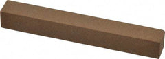 Made in USA - 4" Long x 1/2" Wide x 1/2" Thick, Aluminum Oxide Sharpening Stone - Square, Medium Grade - Eagle Tool & Supply