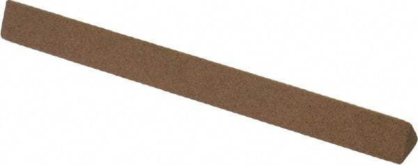 Made in USA - 4" Long x 3/8" Wide x 3/8" Thick, Aluminum Oxide Sharpening Stone - Triangle, Medium Grade - Eagle Tool & Supply