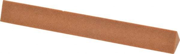Made in USA - 4" Long x 1/2" Wide x 1/2" Thick, Aluminum Oxide Sharpening Stone - Triangle, Fine Grade - Eagle Tool & Supply
